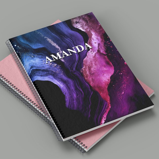 Elegante rosa Imitate aus lila Marmor Glitzer Notizblock (Von Creator hochgeladen)