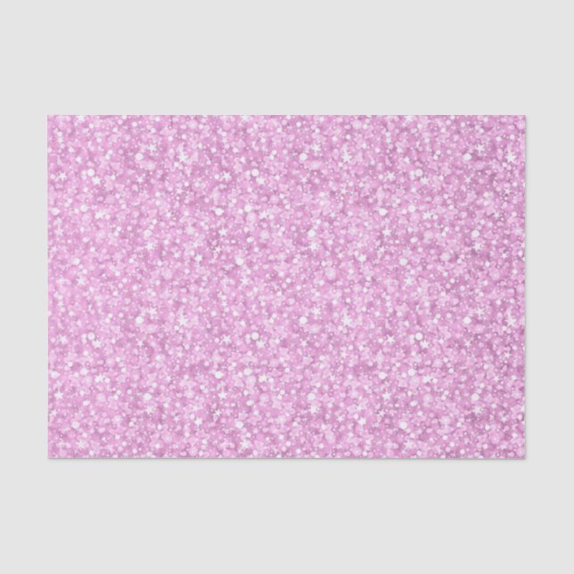 Elegante, rosa Imitate Glitzer & Glitzern Seidenpapier (Vorderseite)