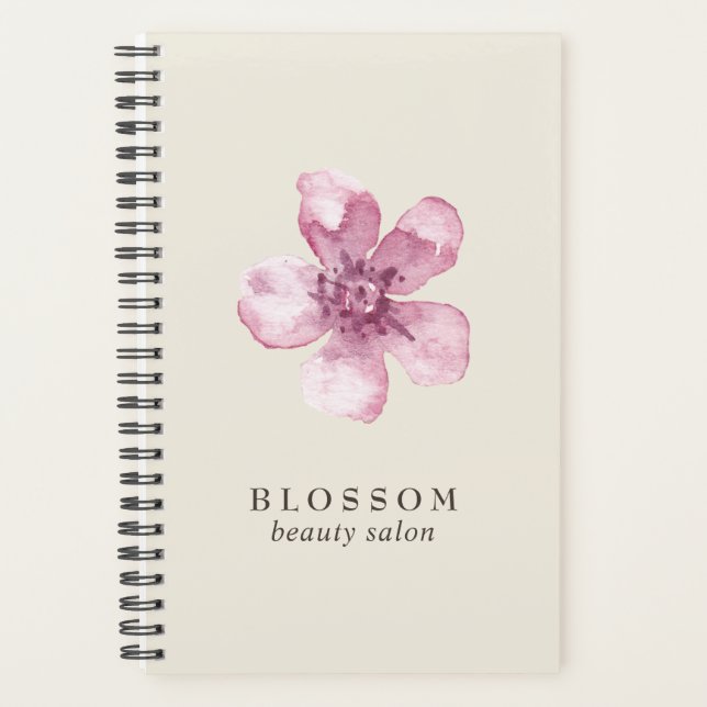 Elegante rosa Kirschblossom Blume Business Planer (Vorderseite)