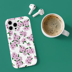 Elegante rosa Kirschblüten-Aquarellfloristik Case-Mate iPhone Hülle