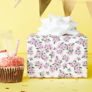 Elegante rosa Kirschblüten-Aquarellfloristik Geschenkpapier