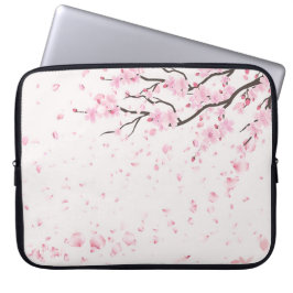 Elegante rosa Kirschblüten-Blumen-Laptop-Hülle Laptopschutzhülle