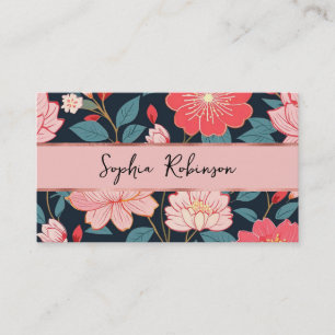 Elegante rosa Kirschblüten Business Card Rabattkarte