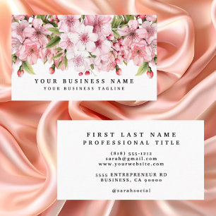 Elegante rosa Kirschblüten-Geschäftskarten Visitenkarte