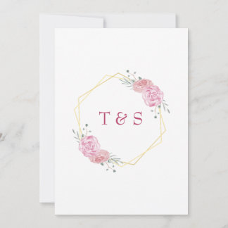 Elegante rosa Kirschblüten Hochzeitseinladung Einladung