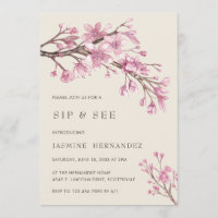 Elegante Rosa Kirsche Blossom Girl Sip and see