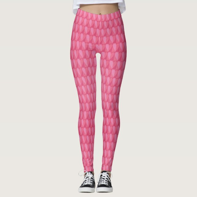 Elegante, rosa Leggings für Frauen (Vorderseite)