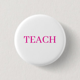 Elegante rosa Lehrerin Lehrerin Pin Button