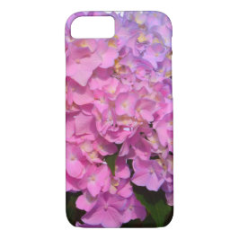 Elegante, rosa, lila Blumendörfchen Hydrangeas iPhone 8/7 Hülle