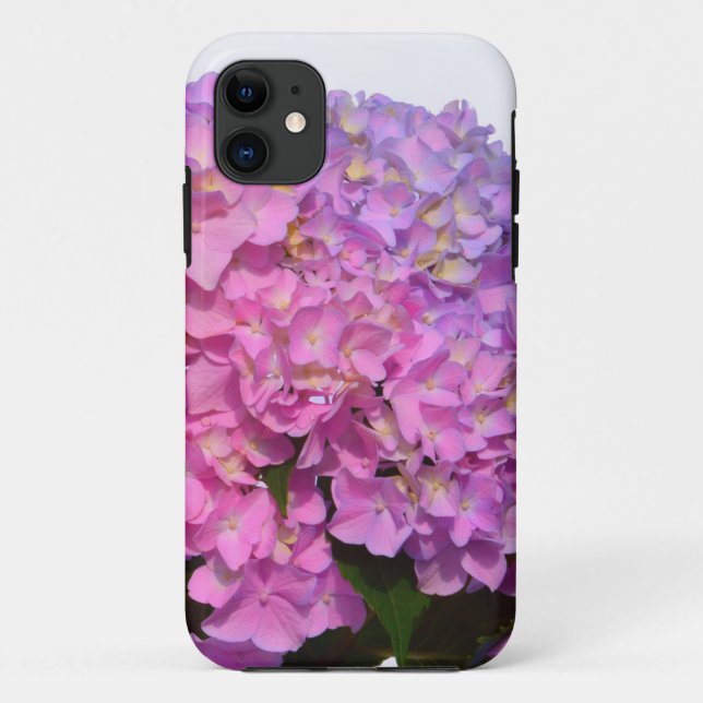 Elegante, rosa, lila Blumendörfchen Hydrangeas Case-Mate iPhone Hülle (Rückseite)