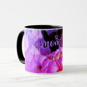 Elegante, rosa, lila Hydrangeas Tasse