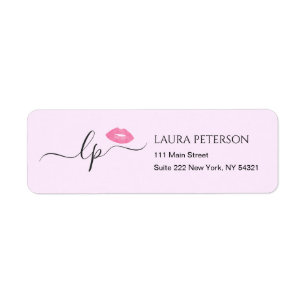 Elegante Rosa Lippen handgeschriebene Skriptkallig