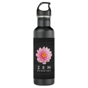 Elegante Rosa Lotus-Blume Edelstahlflasche
