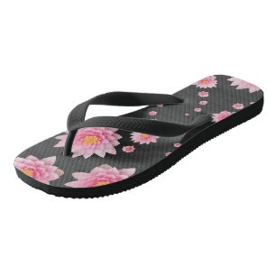 Elegante Rosa Lotus-Blume Flip Flops