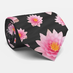 Elegante Rosa Lotus-Blume Krawatte