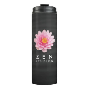 Elegante Rosa Lotus-Blume Thermosbecher