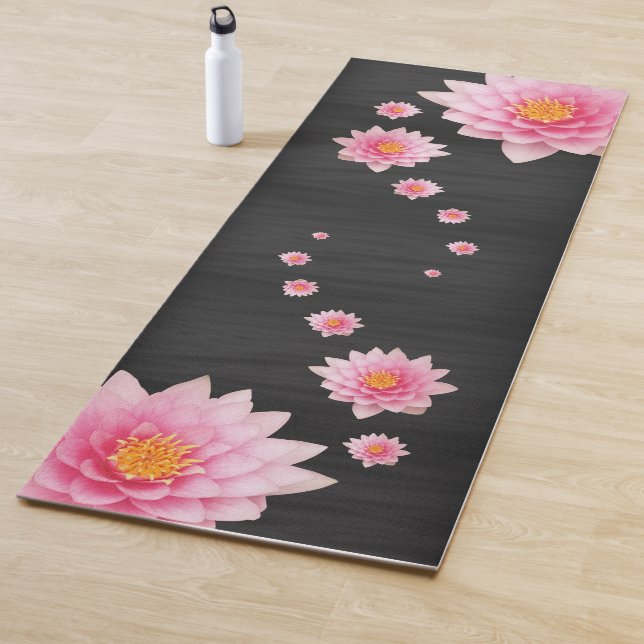 Elegante Rosa Lotus-Blume Yogamatte (Beispiel)