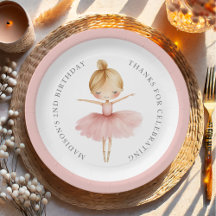 Elegante rosa Mädchen Ballerina Geburtstagsfeier