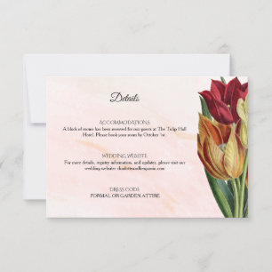 Elegante rosa Marmor Botanische Details Karte