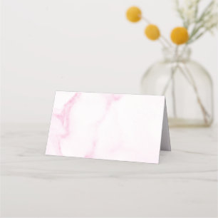 Elegante rosa Marmorverkleidung geflochtene Platzk Platzkarte