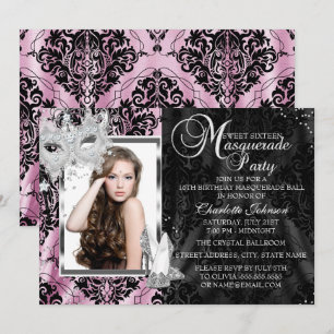 Elegante rosa Maskenabsatz Schuhe Masquerade Foto  Einladung