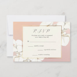 Elegante Rosa Orchid Floral Wedding RSVP Karte
