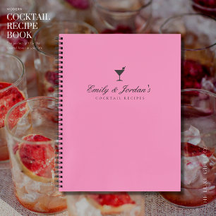 Elegante rosa Paare Blank Cocktail Rezept Buch