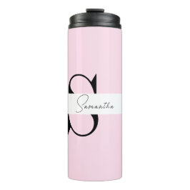 Elegante rosa Pastel Personalisiert Thermal Tumble Thermosbecher