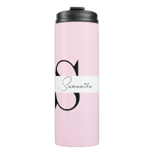 Elegante rosa Pastel Personalisiert Thermal Tumble Thermosbecher