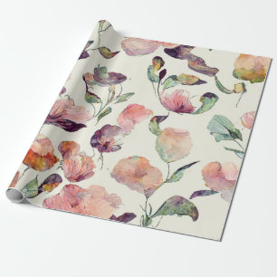 Elegante rosa Pastel Watercolor Wedding & Bridal Geschenkpapier