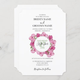 Elegante Rosa Peonies Hochzeiten Einladungen