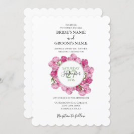 Elegante Rosa Peonies Hochzeiten Einladungen