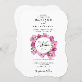 Elegante Rosa Peonies Hochzeiten Einladungen