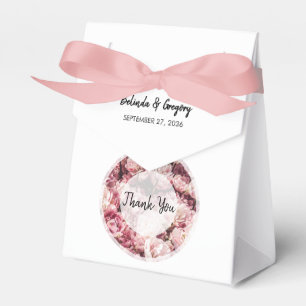 Elegante Rosa Peonies Wedding Geschenkschachtel