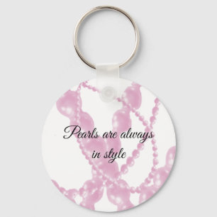 Elegante rosa Perlen Schlüsselanhänger