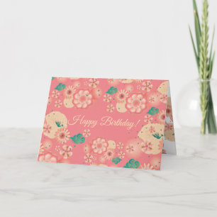 Elegante rosa Pfingstrose, Karte