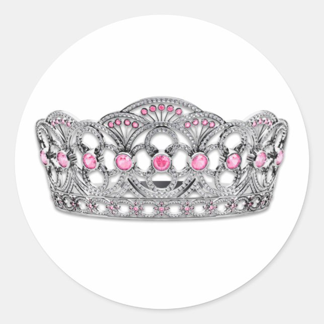 Elegante rosa Princess Stickers (Vorderseite)