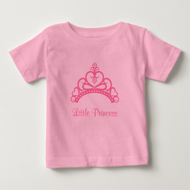 Elegante rosa Prinzessin Tiara Crown für Baby Girl Baby T-shirt (Vorderseite)
