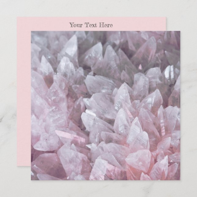 Elegante rosa Quarzwerk Mind Body Spirit Energy Dankeskarte (Vorne/Hinten)