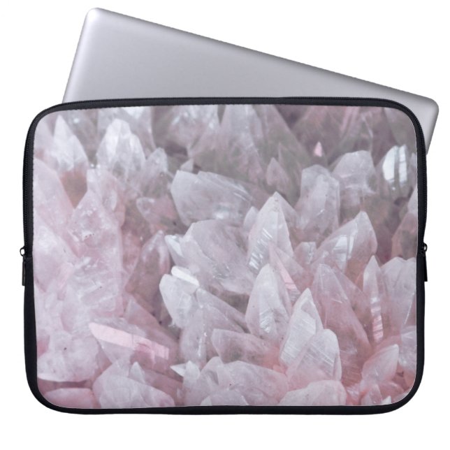 Elegante rosa Quarzwerk Mind Body Spirit Energy Laptopschutzhülle (Vorderseite)