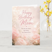 Elegante rosa-rosa-Happy-Birthday-Mutter-Karte