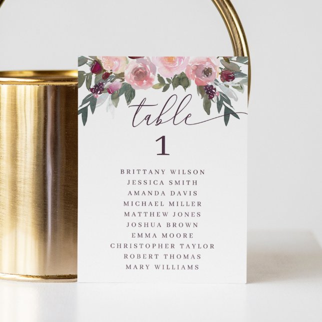 Elegante rosa Rosa Rose. Hochzeitstabelle für Blum Einladung (Von Creator hochgeladen)