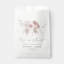 Elegante Rosa Rose Blumenzwiebeln Geschenktütchen