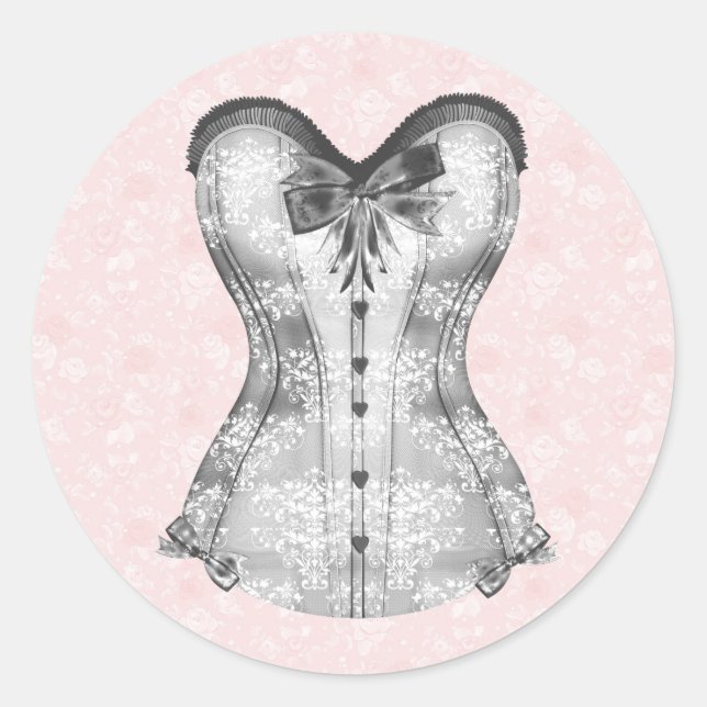 Elegante rosa Rose Corset Stickers (Vorderseite)