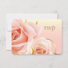 Elegante rosa Rose Design benutzerdefinierte RSVP- RSVP Karte