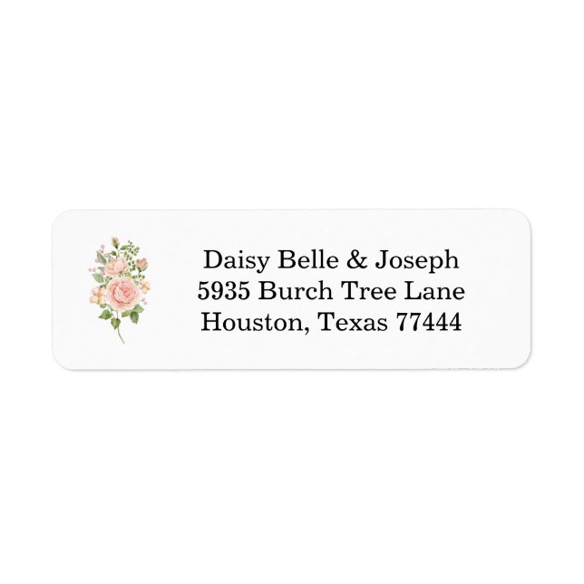 Elegante Rosa Rose Garden Wedding Address (Vorne)