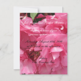 Elegante Rosa Rose Hochzeit Einladung