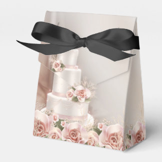 Elegante rosa Rose Hochzeitstorte Geschenkschachtel