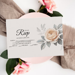 Elegante rosa Rose RSVP-Karten RSVP Karte