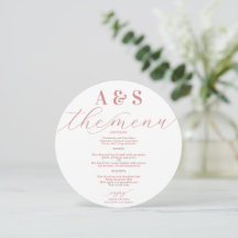 Elegante Rosa Rose Script Wedding